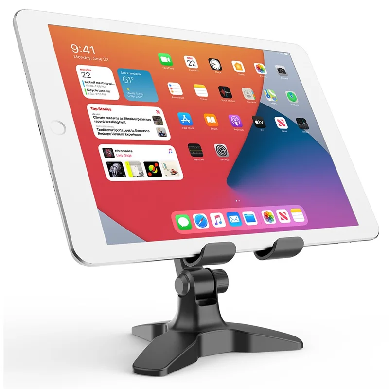 IPS-T6  Cell Phone Stand Angle Adjustable Rotating Desk Sturdy Folding Tablet Holder Stand for Home Office