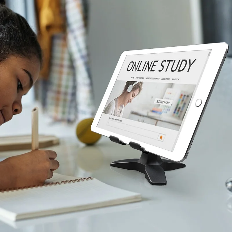 IPS-T6  Cell Phone Stand Angle Adjustable Rotating Desk Sturdy Folding Tablet Holder Stand for Home Office