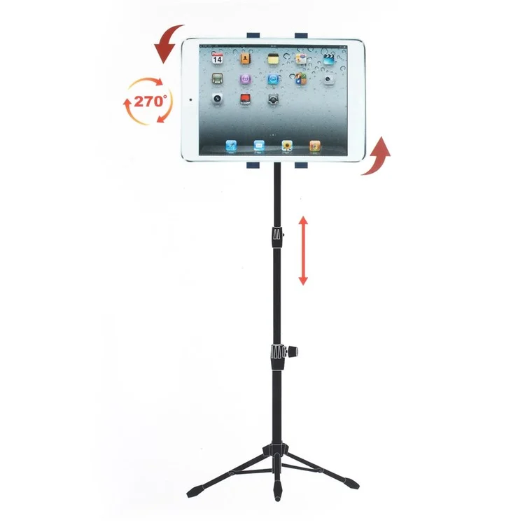 Multi-direction Metal Tripod Holder for iPad Pro 10.5 / Galaxy Tab 7.0, Width: 11-20cm (7 - 11 inch Tablets)