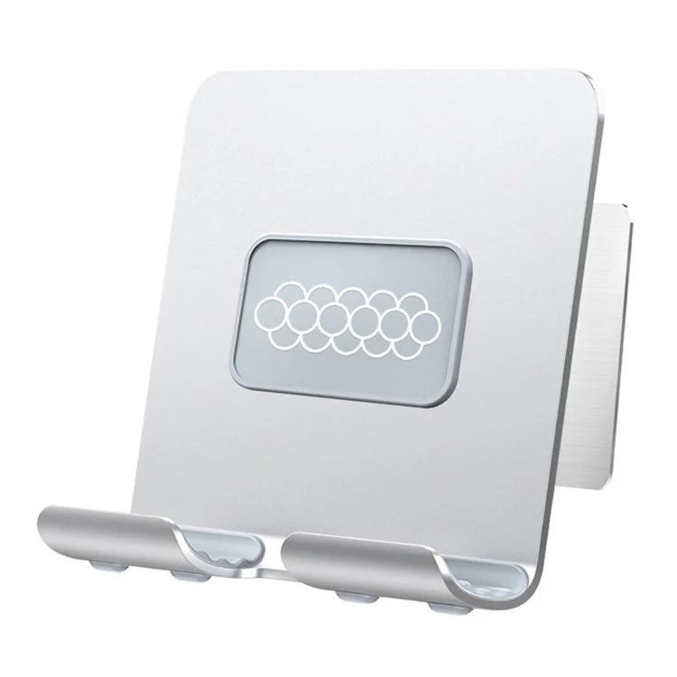 B87 Punch-Free Wall Mount Aluminiumlegierung Ständer Mit Nicht Markierender Klebstoff Für Telefone/tabletten - Silber-
