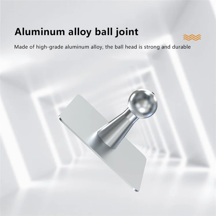 B87 Punch-Free Wall Mount Aluminiumlegierung Ständer Mit Nicht Markierender Klebstoff Für Telefone/tabletten - Silber-