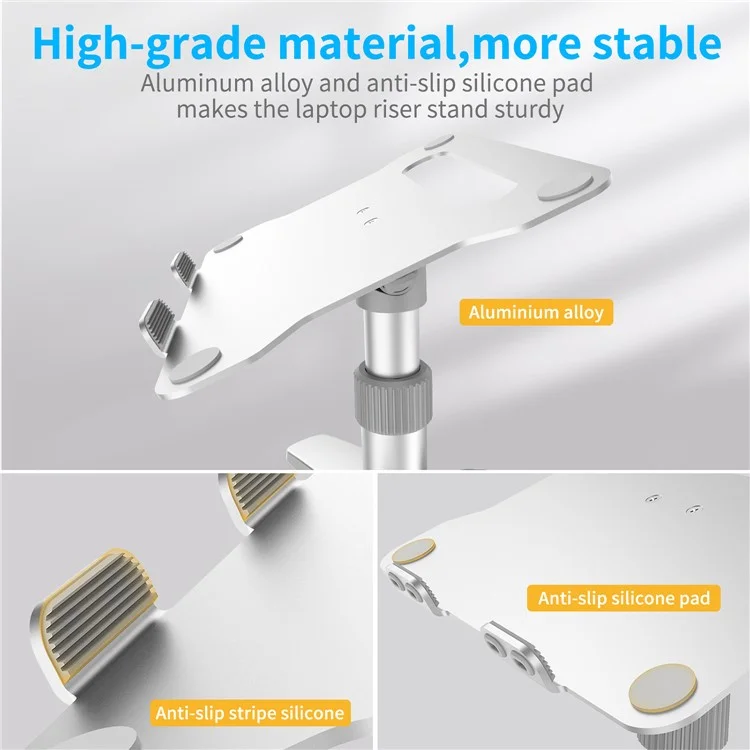 L2 Supporto Per Computer Portatile In Alluminio Multi-angolo Tablet Tablet Portatile Regolabile Con Fori Di Dissipazione Del Calore Per MacBook Air Pro / IPad