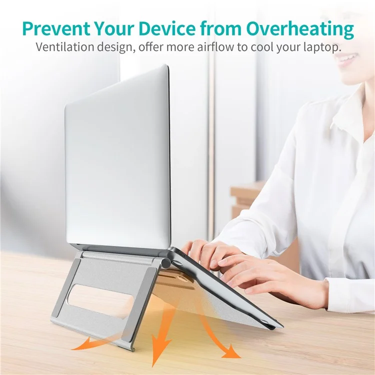 L1 Aluminum Alloy Folding Notebook Stand Adjustable Tablet Holder Cooling Riser for 10-17inch Laptop