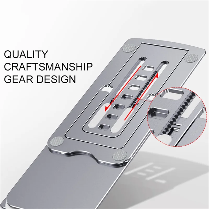 TC04 Cell Phone Stand Holder Height Angle Adjustable Hard Aluminum Alloy Desktop Phone Desk Mount Holder - Grey