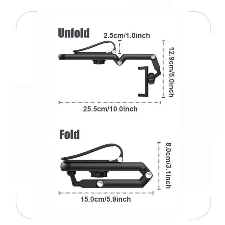 JY-055 Sun Visor Car Soportero Monte Multifuncional Panel de Teléfono Celular Monte Del Clip de Teléfono de la Cuna Del Brazo Del Brazo Ajustable - Verde