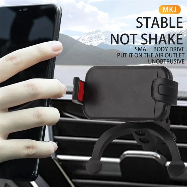 JY-61 Car Air Vent Mount Stand Car Navigation Phone Holder 360-Degree Rotatable for Cell Phones and Tablets - Black