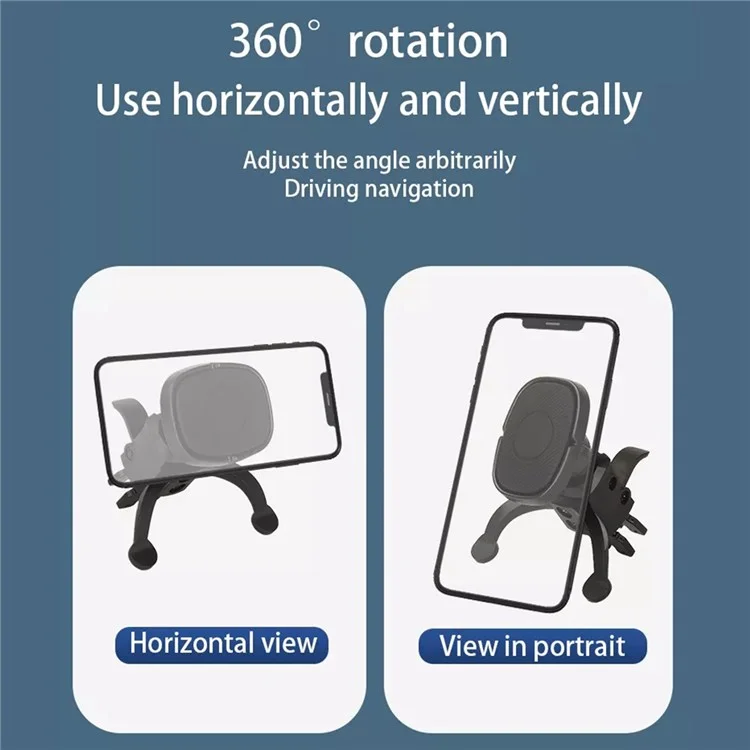 JY-A20 Car Magnetic Phone Mount Air Vent Cell Phone Holder Universal Rotation Car Phone Holder Cradle for GPS Convenient Navigation