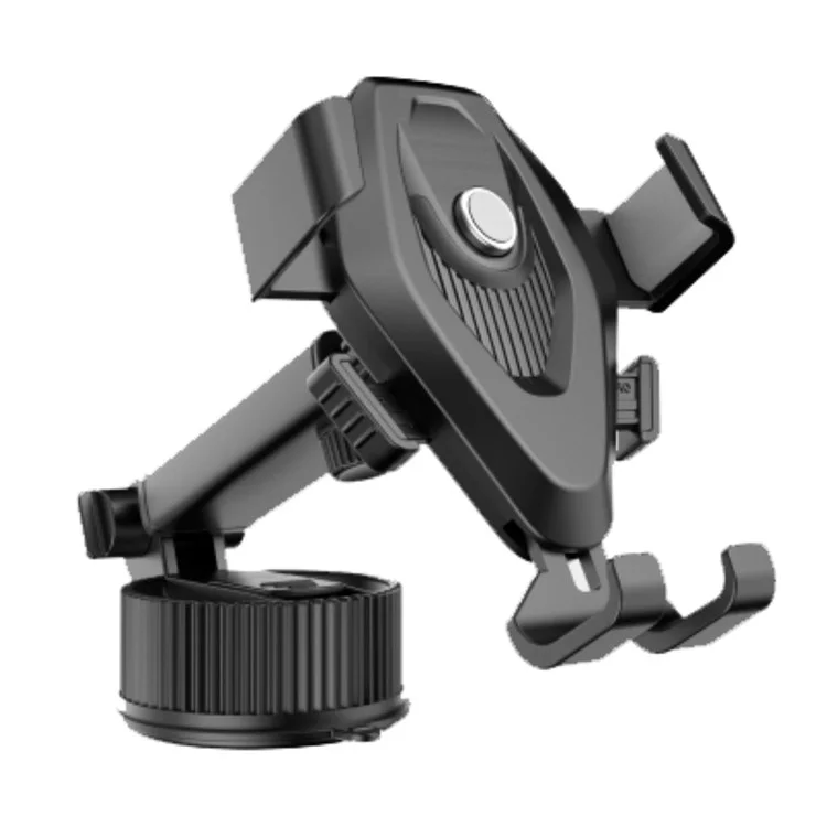 JY-052 Long Arm Suction Cup Phone Mount Car Dashboard Windshield Hands-Free Cell Phone Holder for Smart Devices Between 68mm-95mm Width - Grey