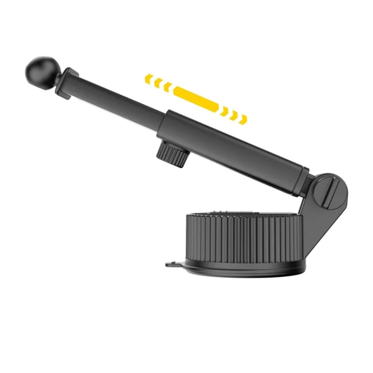 JY-052 Long Arm Suction Cup Phone Mount Car Dashboard Windshield Hands-Free Cell Phone Holder for Smart Devices Between 68mm-95mm Width - Grey