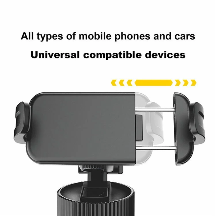 JY-61 Wandshield Dashboard Car Cell Teleper Monte Clip de Teléfono Celular Manos Libres Para Dispositivos Inteligentes Entre 68 Mm-95 mm de Ancho - Gris