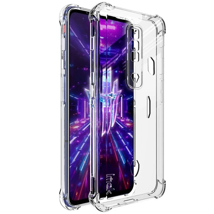 IMAK TPU Case per ZTE nubia Red Magic 7, Airbag Antishock Trasparente TPU Custodia Telefonica con Protezione Schermo - Trasparente