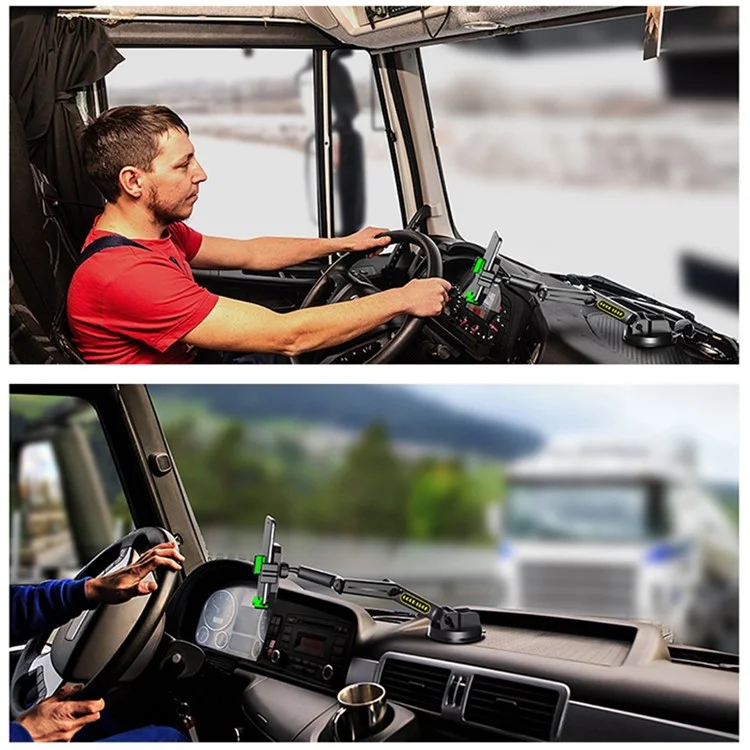 Dashboard GPS Telefon Mount Mount Arm Regolabile Porta Del Telefono Del Parabrezza Universale Per 4-7,2 Pollici Smartphone - Verde