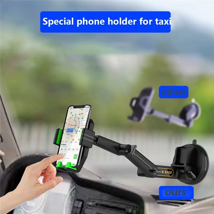 Dashboard GPS Telefon Mount Mount Arm Regolabile Porta Del Telefono Del Parabrezza Universale Per 4-7,2 Pollici Smartphone - Verde