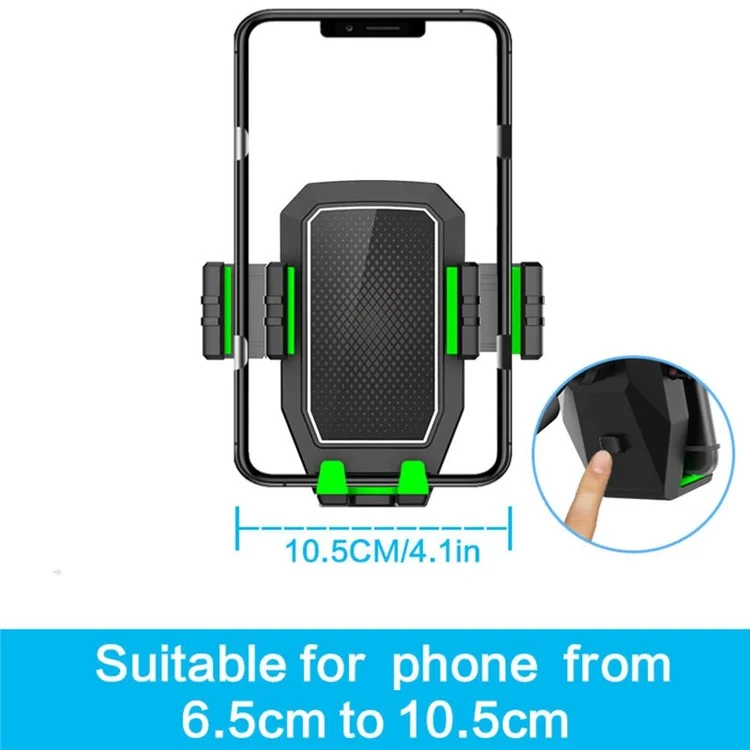 Dashboard GPS Telefon Mount Mount Arm Regolabile Porta Del Telefono Del Parabrezza Universale Per 4-7,2 Pollici Smartphone - Verde