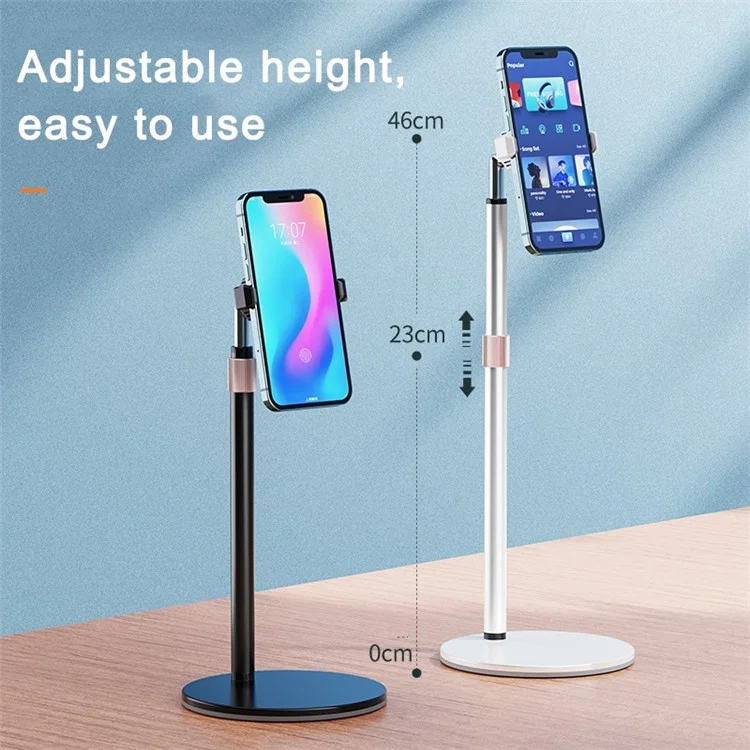 R-JUST HZ20 Universal Cell Phone Clip Stand Cooling Semiconductor Radiator Desk Holder Mobile Phone Stand Portable Phone Desktop Mount Holder - White