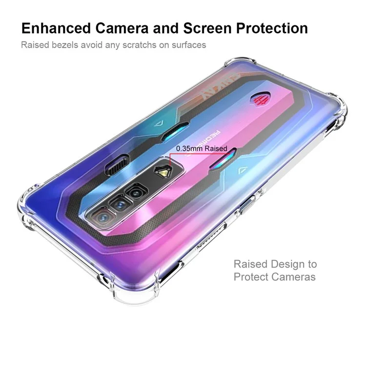 Enkay Hat Prince Para ZTE Nubia Red Magic 7 Anti-slip Edge Diseño Case de Teléfono Transparente TPU Con Esquinas Reforzadas