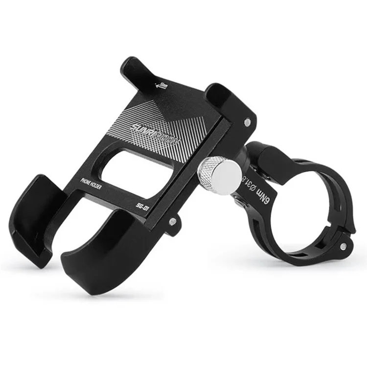 SUNRIMOON SG-01 Versão de Tamanho Grande Universal Suporte de Telefone para Bicicleta Resistente à Água para Bicicleta de Estrada/ MTB/ Scooter - Preto