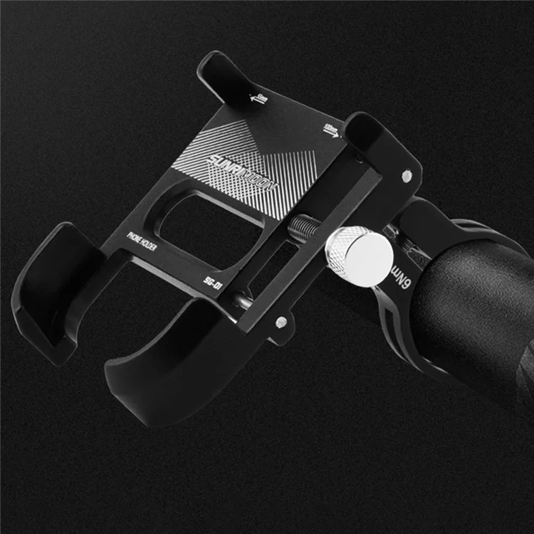 SUNRIMOON SG-01 Versão de Tamanho Grande Universal Suporte de Telefone para Bicicleta Resistente à Água para Bicicleta de Estrada/ MTB/ Scooter - Preto