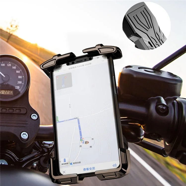 Teléfono de Motocicleta FL-201 FL-201 FL-201 Flimplado Teléfono de la Bicicleta Electromóvil Scooter Del Teléfono Celular Scooter Clip Para 4.7 ''- 6.9 '' Teléfonos Celulares - Negro