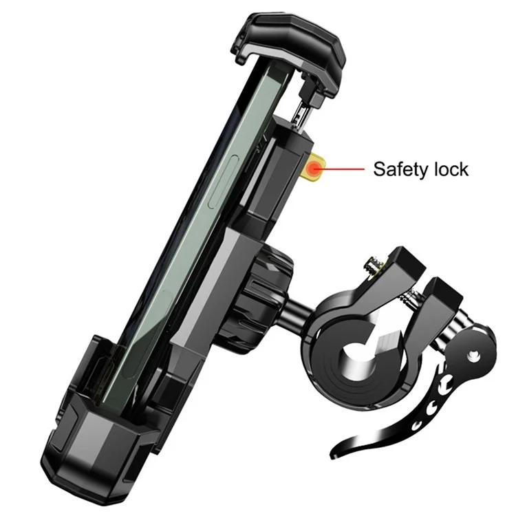 Teléfono de Motocicleta FL-201 FL-201 FL-201 Flimplado Teléfono de la Bicicleta Electromóvil Scooter Del Teléfono Celular Scooter Clip Para 4.7 ''- 6.9 '' Teléfonos Celulares - Negro
