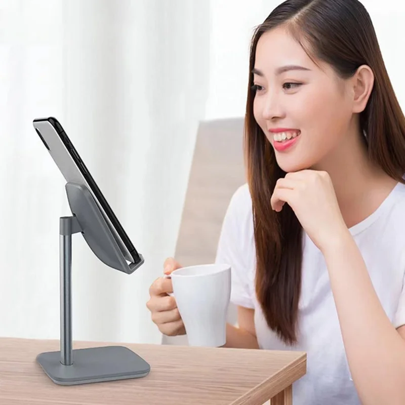 AS015-B Tablet Stand Holder Multi-Function Adjustable Aluminum Alloy Desktop Phone Stand Bracket - Green