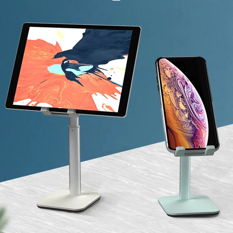 AS015-B Tablet Stand Holder Multi-Function Adjustable Aluminum Alloy Desktop Phone Stand Bracket - Green