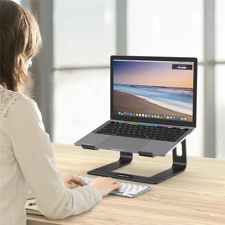 M5-MINI Aluminium Alloy Computer Desktop Riser Ergonomic Laptops Table Elevator Holder Bracket Stand - Grey