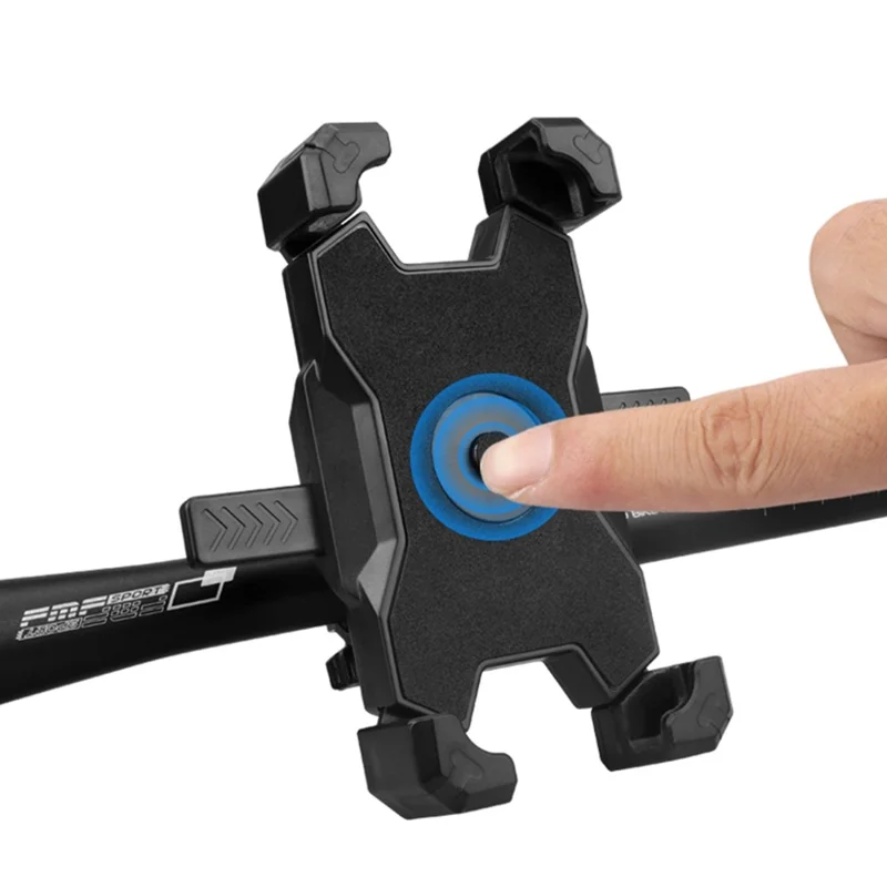 PLA-01 Universal Motorcycle Bike Handlebar Phone Holder Bicycle Phone Mount for 3.5-6.8 inch - Blue