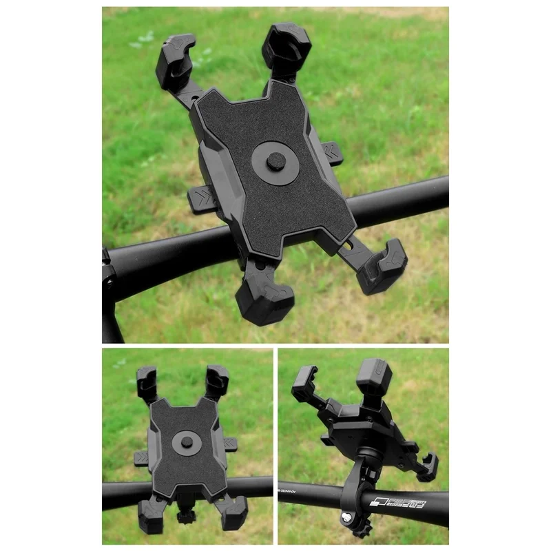 PLA-01 Universal Motorcycle Bike Handlebar Phone Holder Bicycle Phone Mount for 3.5-6.8 inch - Blue