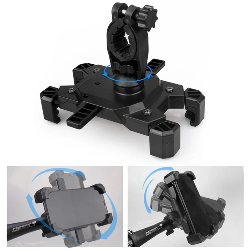 PLA-01 Universal Motorcycle Bike Handlebar Phone Holder Bicycle Phone Mount for 3.5-6.8 inch - Blue