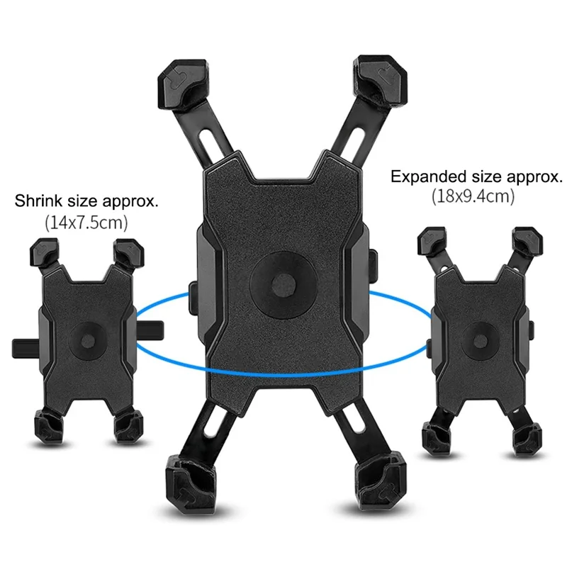 PLA-01 Universal Motorcycle Bike Handlebar Phone Holder Bicycle Phone Mount for 3.5-6.8 inch - Blue