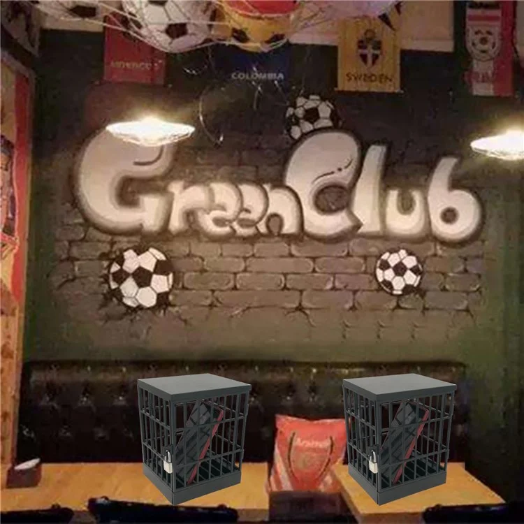 Cárcel para Teléfonos Móviles Creativa Teléfono Móvil Celda Prisión Teléfonos Móviles Almacenamiento Jaula Bloqueo Seguro Soporte para Teléfono Inteligente para Aula Hogar Oficina Fiesta - Negro