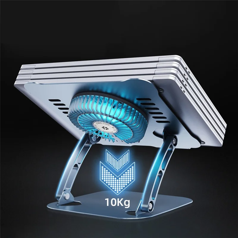 R-JUST HZ22 Laptop Fan Cooling Stand Radiator Adjustable Desktop Notebook Cooler Holder - Silver