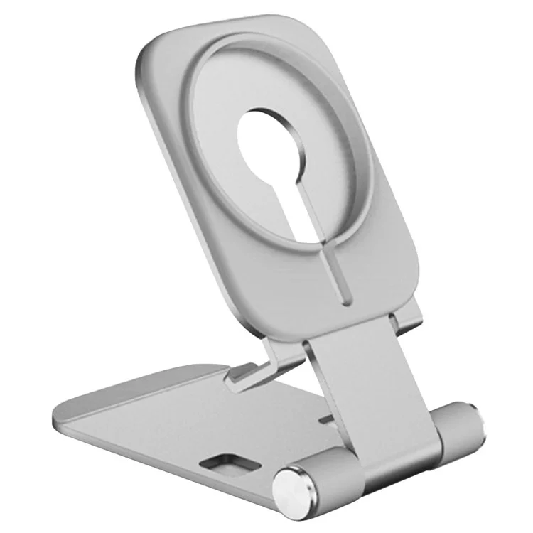 Phone Stand Compatible with MagSafe Charger Foldable Wireless Charger Phone Holder Cradle - Silver