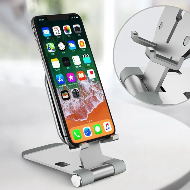 Phone Stand Charger Foldable Wireless Charger Phone Holder Cradle - Dark Grey