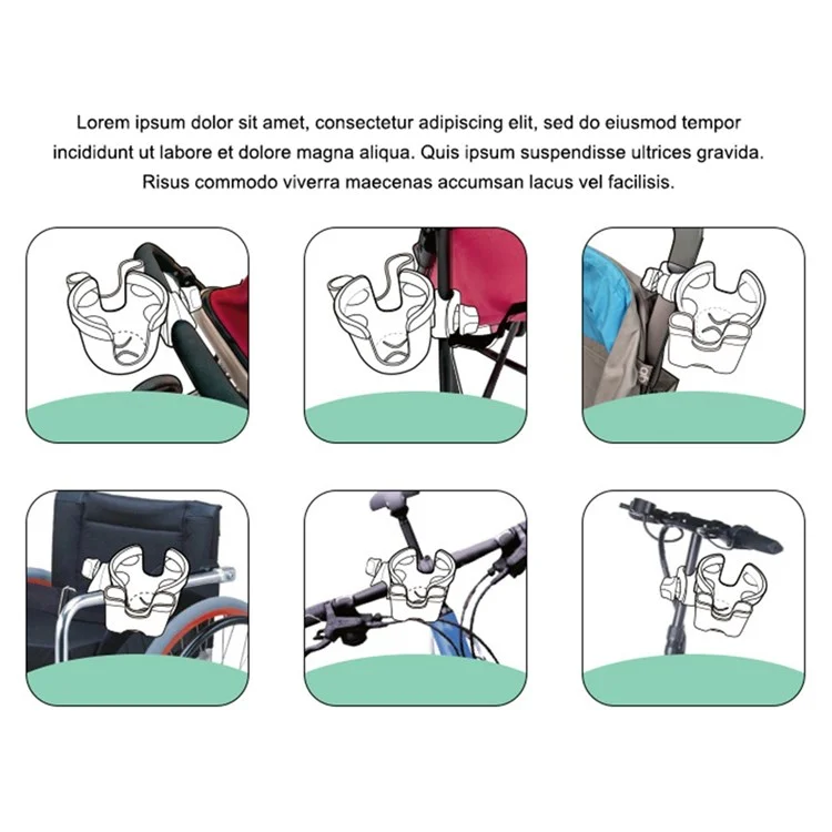 Infant Baby Stroller 2-in-1 ABS Milk Bottle Cup Holder Organizer with Phone Holder - Pink