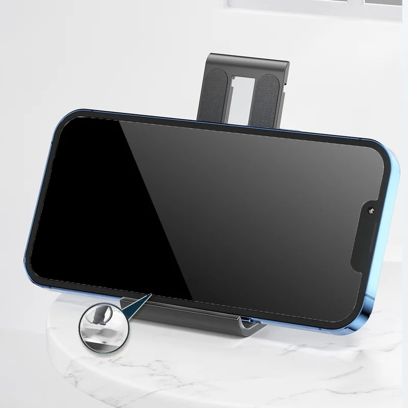 ESSAGER Portable Mobile Phone Holder Adjustable Foldable Desktop Phone Bracket Stand - White