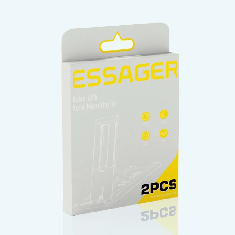 ESSAGER Bærbar telefonholder Justérbar klappelig skrivebordsstøtte - Grøn