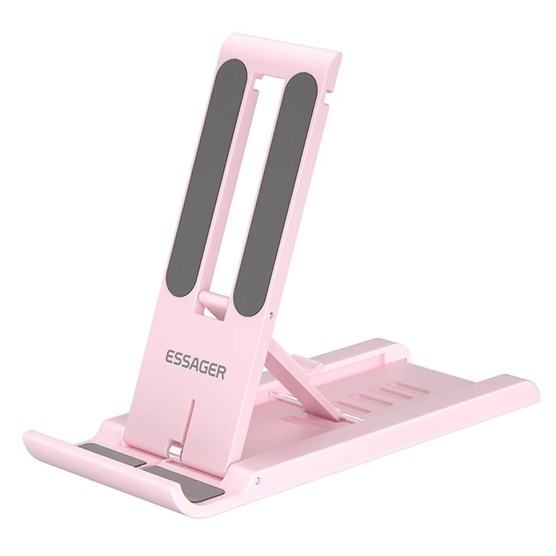 ESSAGER Portable Mobile Phone Holder Adjustable Foldable Desktop Phone Bracket Stand - Pink
