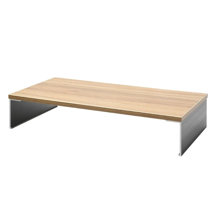 ID-20L Style Simple en Bois Rehausseur de Moniteur Anti-dérapant Support de Bureau pour MacBook - Jaune 