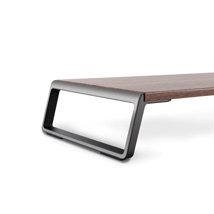 Support de moniteur en bois ID-20 Rehausseur de bureau Ergonomique Support d'ordinateur Anti-dérapant Support pour ordinateur portable - Couleur bois foncé 