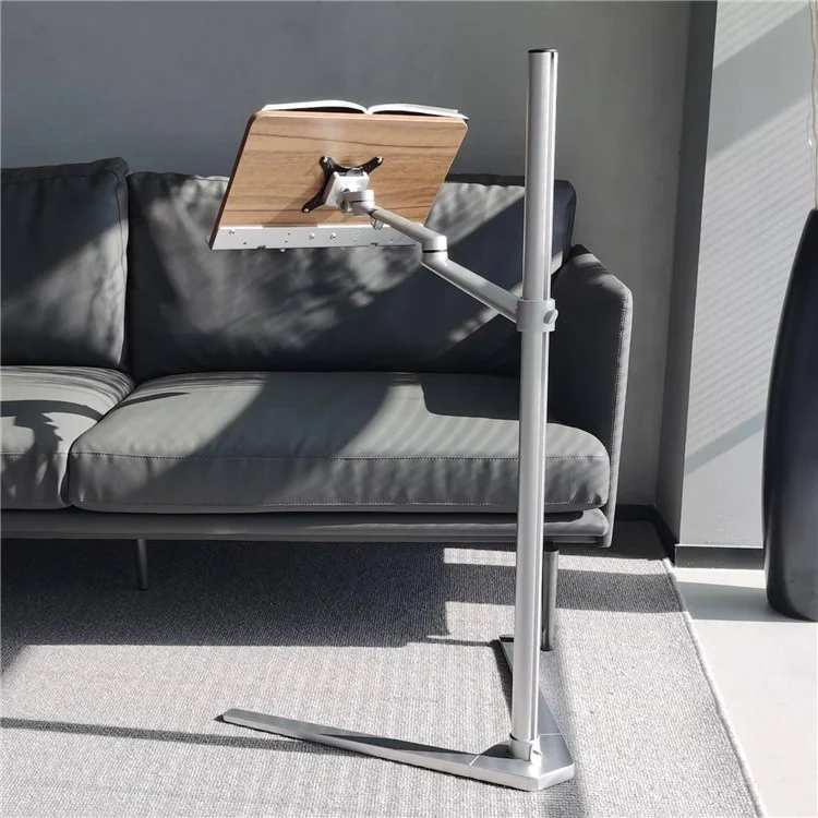 UP-8AW Aluminum Alloy Floor Book Stand Removable Textbook Holder with V-Shape Base for Magazines Piano Score