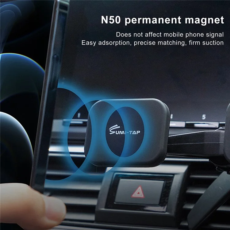 SUMI-TAP Car Air Vent Mount Double Head 360 Degree Magnetic Mobile Phone Holder