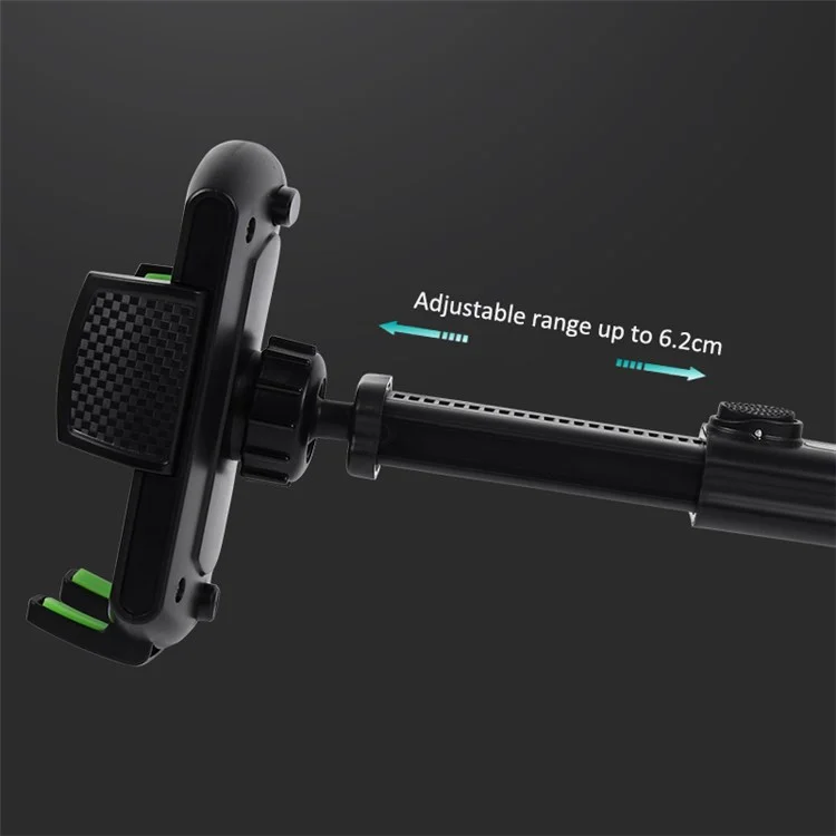 CST-03 Retractable Cell Phone Holder Suction Cup Long Arm Car Phone Mount for Car Dashboard Windshield Air Vent - Green