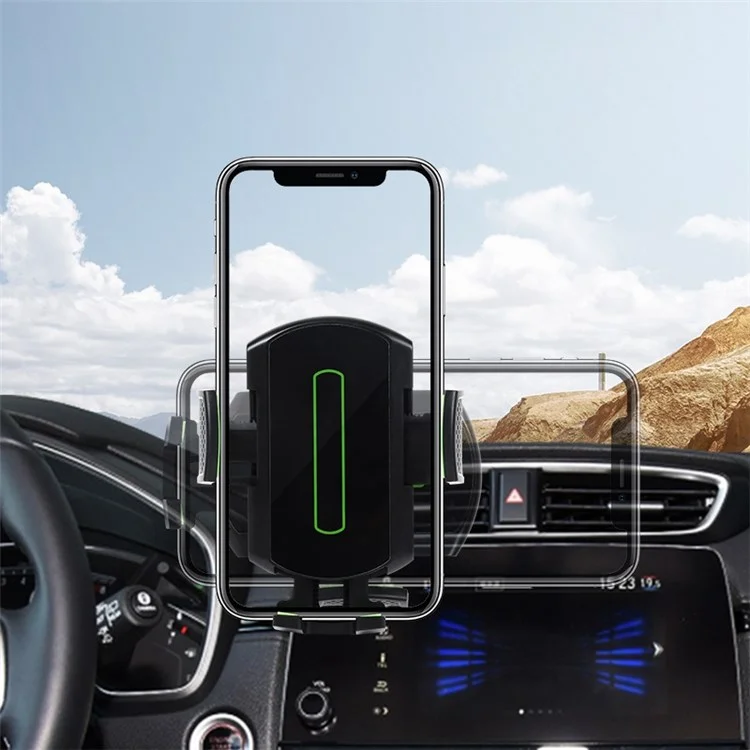 CST-03 Retractable Cell Phone Holder Suction Cup Long Arm Car Phone Mount for Car Dashboard Windshield Air Vent - Green