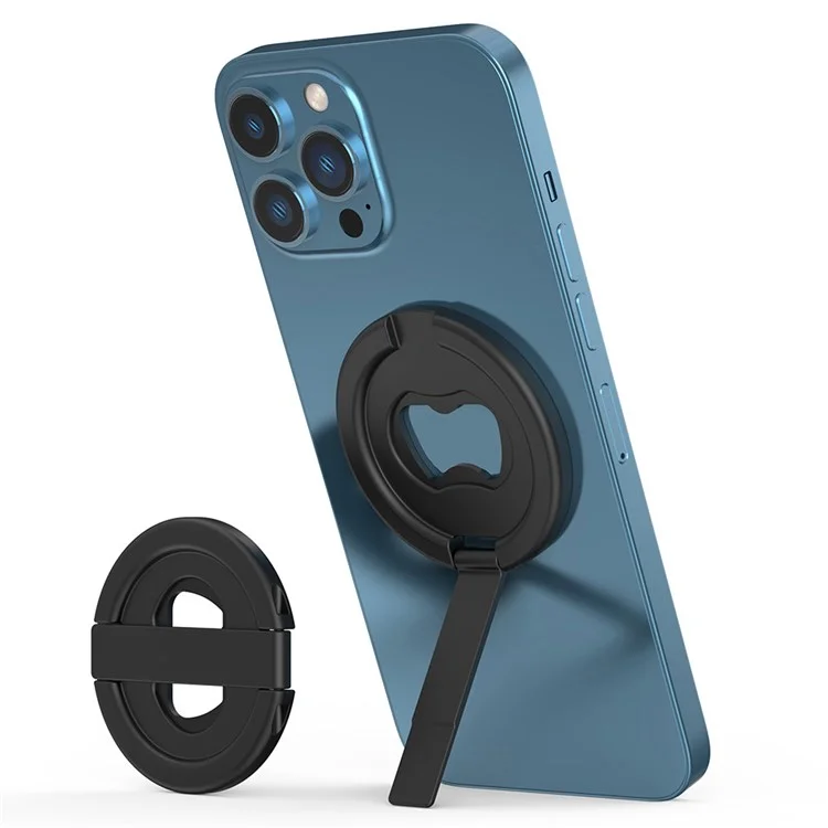 R-juste Porte-anneau Magnétique SJ20-1 Pour le Support de Téléphone Mobile Amovible de L'iphone 13/12 - le Noir