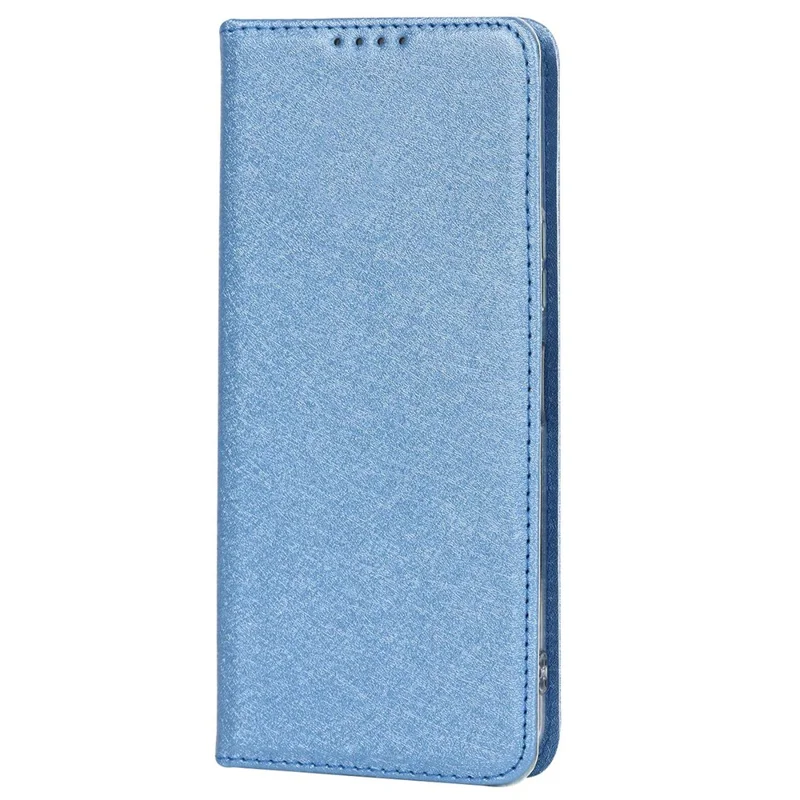 For ZTE Libero 5G II Anti-scratch PU Leather Silk Texture Phone Case Stand Wallet Full Protection Mobile Phone Cover with Strap - Blue