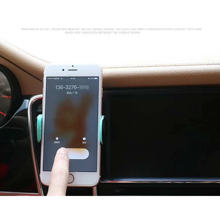 USAMS Rotating Car Air Vent Mount Holder for iPhone 6s Plus / Samsung Galaxy Note5 - Black