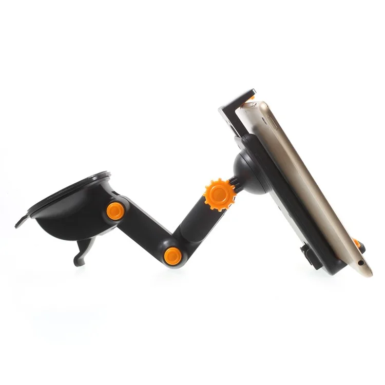 Silicone Suction Cup Flexible Joints Car Mount Holder for iPhone iPad - Black