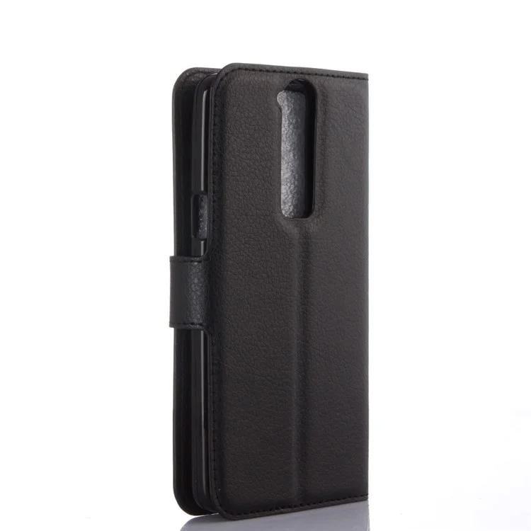 For ZTE Axon mini Lychee Skin Leather Wallet Case - Black